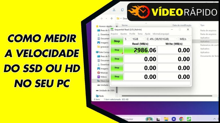 COMO MEDIR A VELOCIDADE DO SSD OU HD NO SEU PC