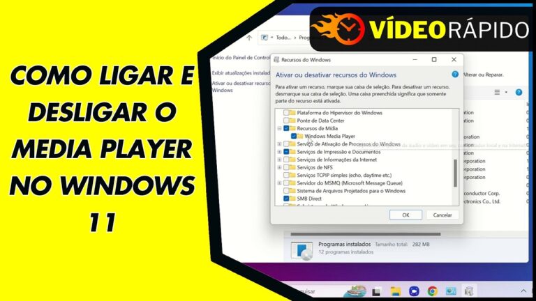 COMO LIGAR E DESLIGAR O MEDIA PLAYER NO WINDOWS 11