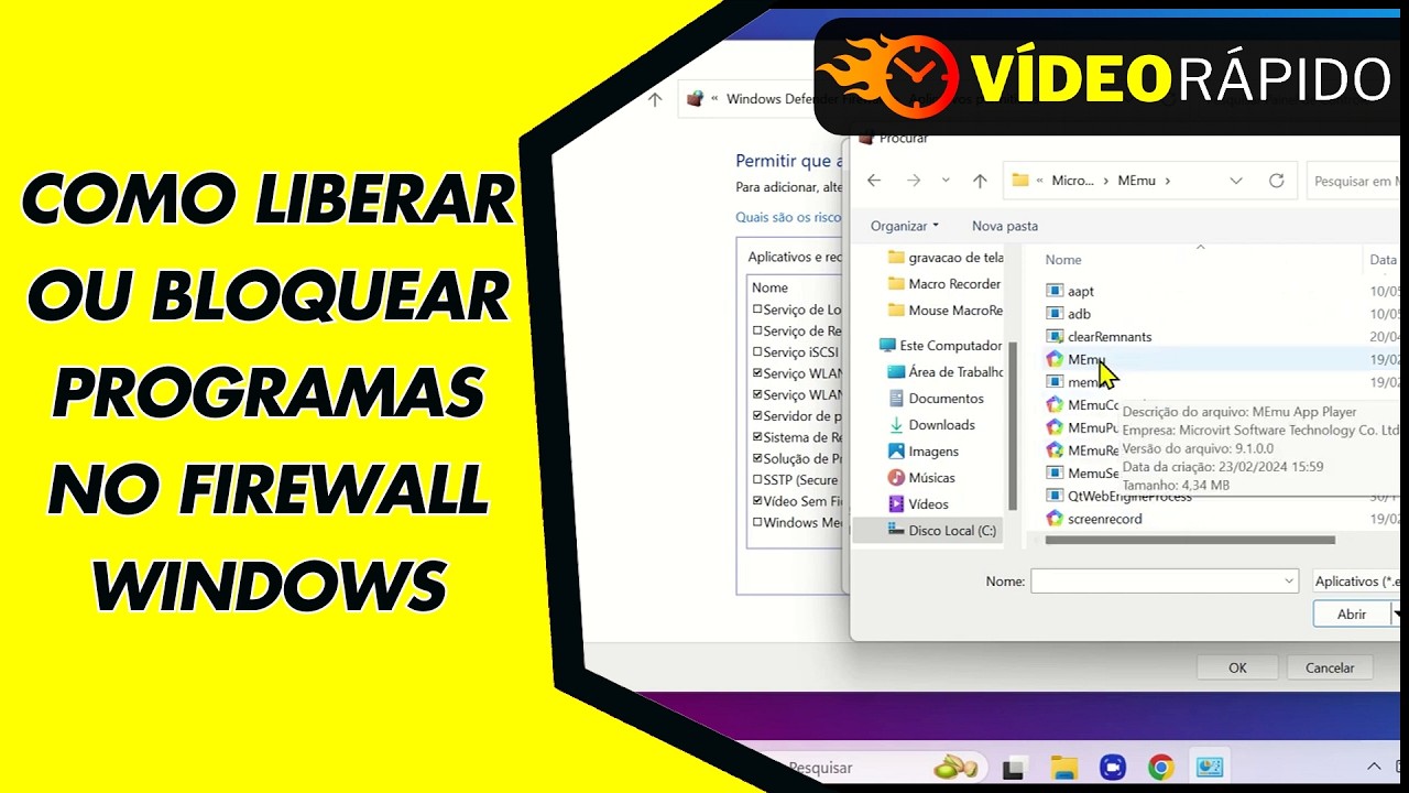 COMO LIBERAR OU BLOQUEAR PROGRAMAS NO FIREWALL WINDOWS