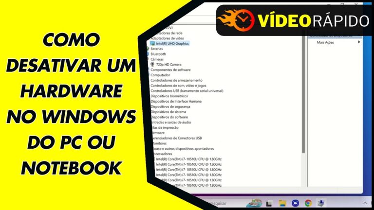 COMO DESATIVAR UM HARDWARE NO WINDOWS DO PC OU NOTEBOOK