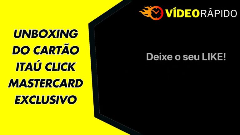 UNBOXING DO CARTÃO ITAÚ CLICK MASTERCARD EXCLUSIVO