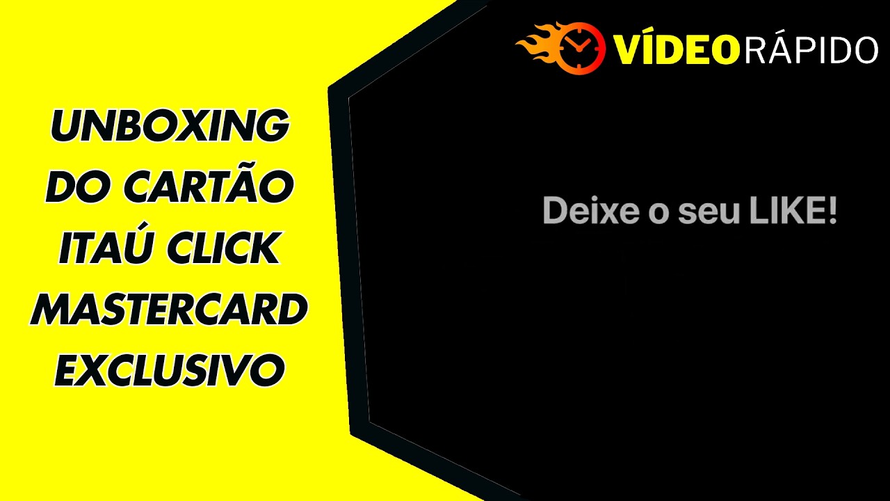 UNBOXING DO CARTÃO ITAÚ CLICK MASTERCARD EXCLUSIVO