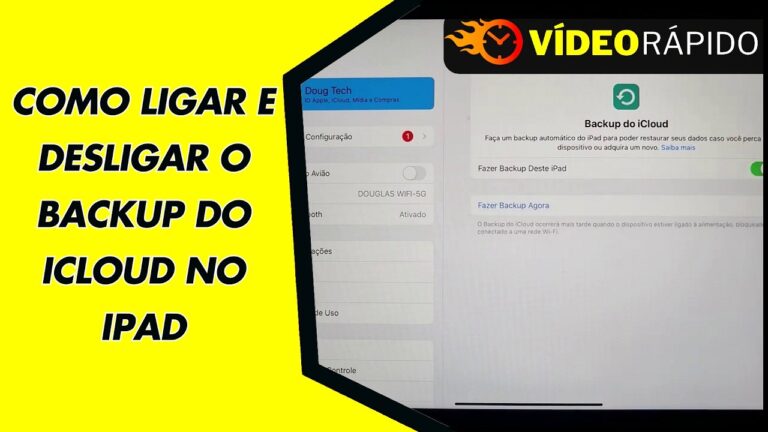 COMO LIGAR E DESLIGAR O BACKUP DO ICLOUD NO IPAD