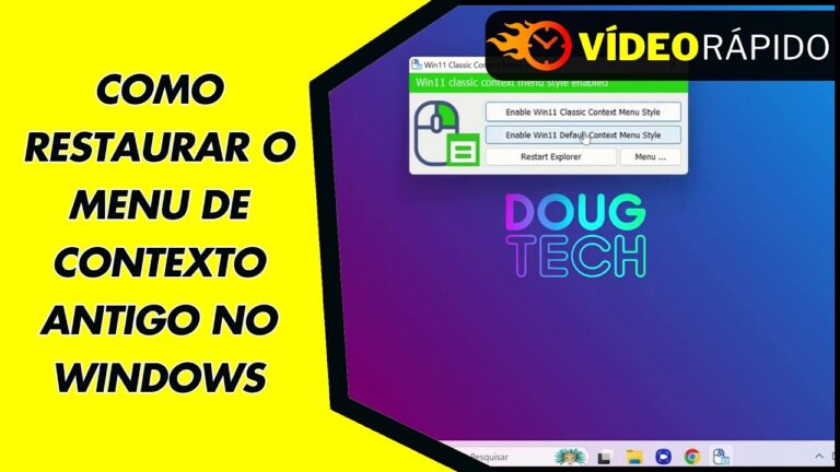 COMO RESTAURAR O MENU DE CONTEXTO ANTIGO NO WINDOWS