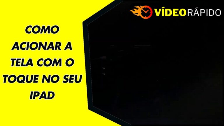 COMO ACIONAR A TELA COM O TOQUE NO SEU IPAD