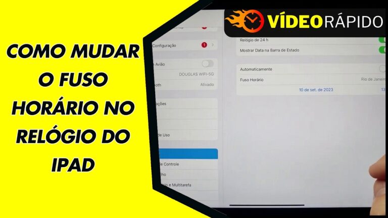COMO MUDAR O FUSO HORÁRIO NO RELÓGIO DO IPAD