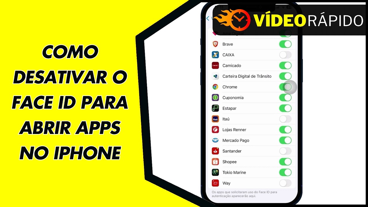 COMO DESATIVAR O FACE ID PARA ABRIR APPS NO IPHONE COMO DESATIVAR O FACE ID PARA ABRIR APPS NO IPHONE
