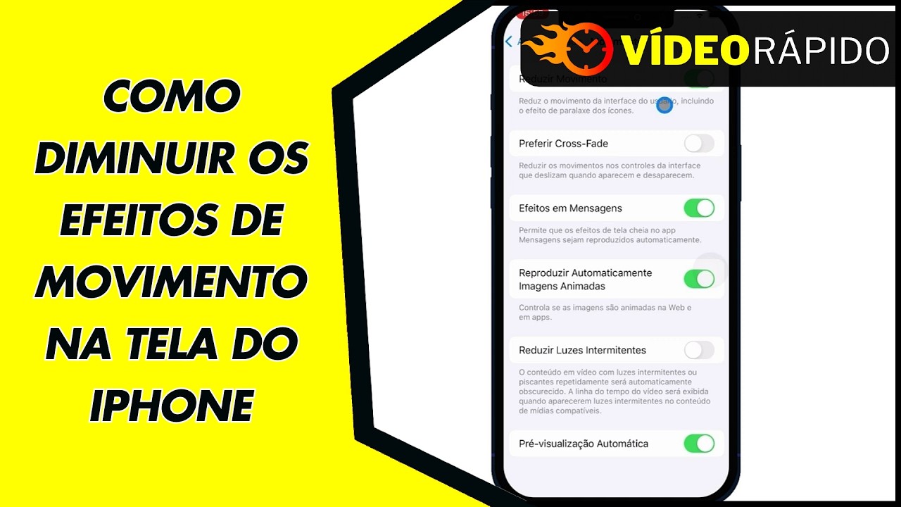 COMO DIMINUIR OS EFEITOS DE MOVIMENTO NA TELA DO IPHONE COMO DIMINUIR OS EFEITOS DE MOVIMENTO NA TELA DO IPHONE