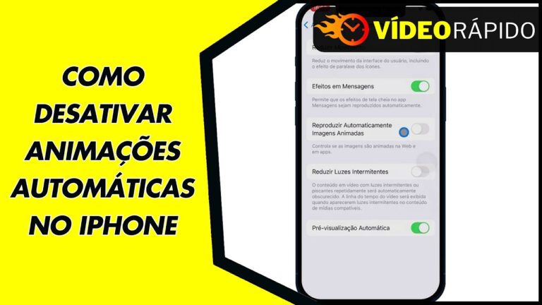 COMO DESATIVAR ANIMAÇÕES AUTOMÁTICAS NO IPHONE
