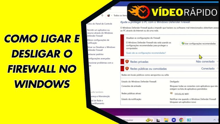 COMO LIGAR E DESLIGAR O FIREWALL NO WINDOWS