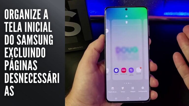Organize a tela inicial do Samsung excluindo páginas desnecessárias