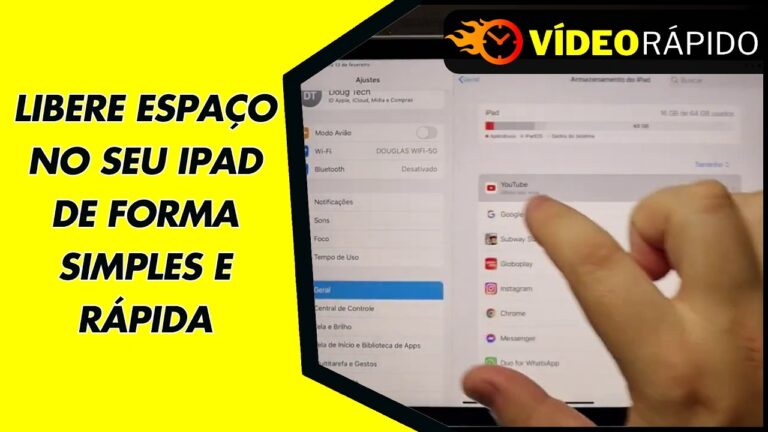 LIBERE ESPAÇO NO SEU IPAD DE FORMA SIMPLES E RÁPIDA
