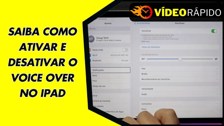SAIBA COMO ATIVAR E DESATIVAR O VOICE OVER NO IPAD