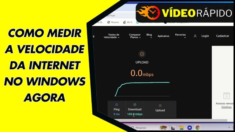 COMO MEDIR A VELOCIDADE DA INTERNET NO WINDOWS AGORA