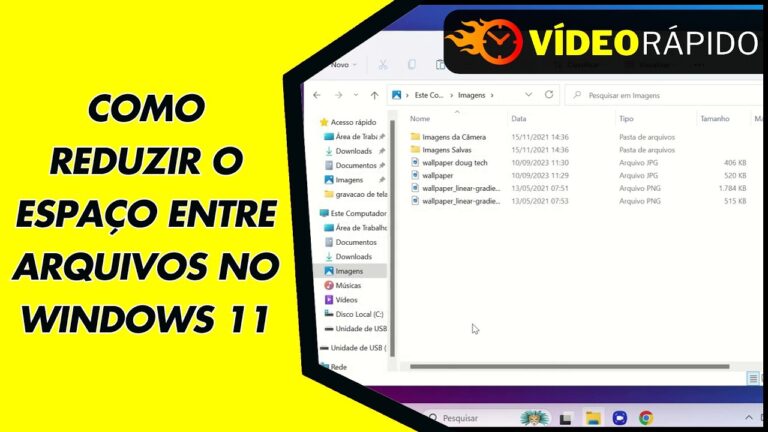 COMO REDUZIR O ESPAÇO ENTRE ARQUIVOS NO WINDOWS 11