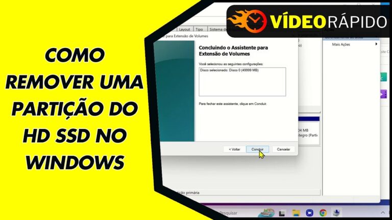 COMO REMOVER UMA PARTIÇÃO DO HD SSD NO WINDOWS