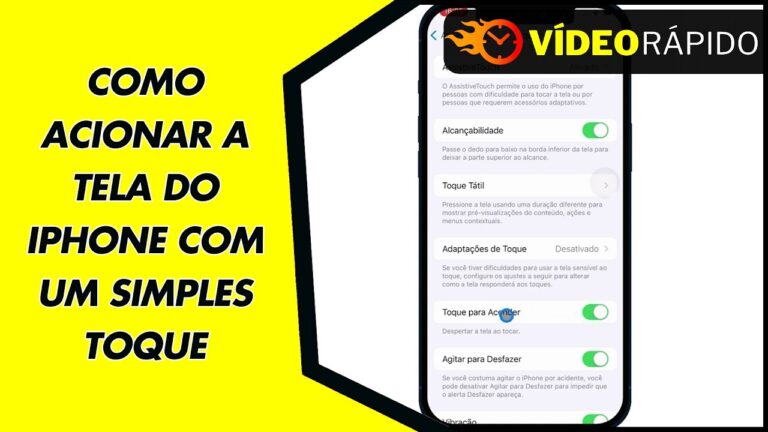 COMO ACIONAR A TELA DO IPHONE COM UM SIMPLES TOQUE
