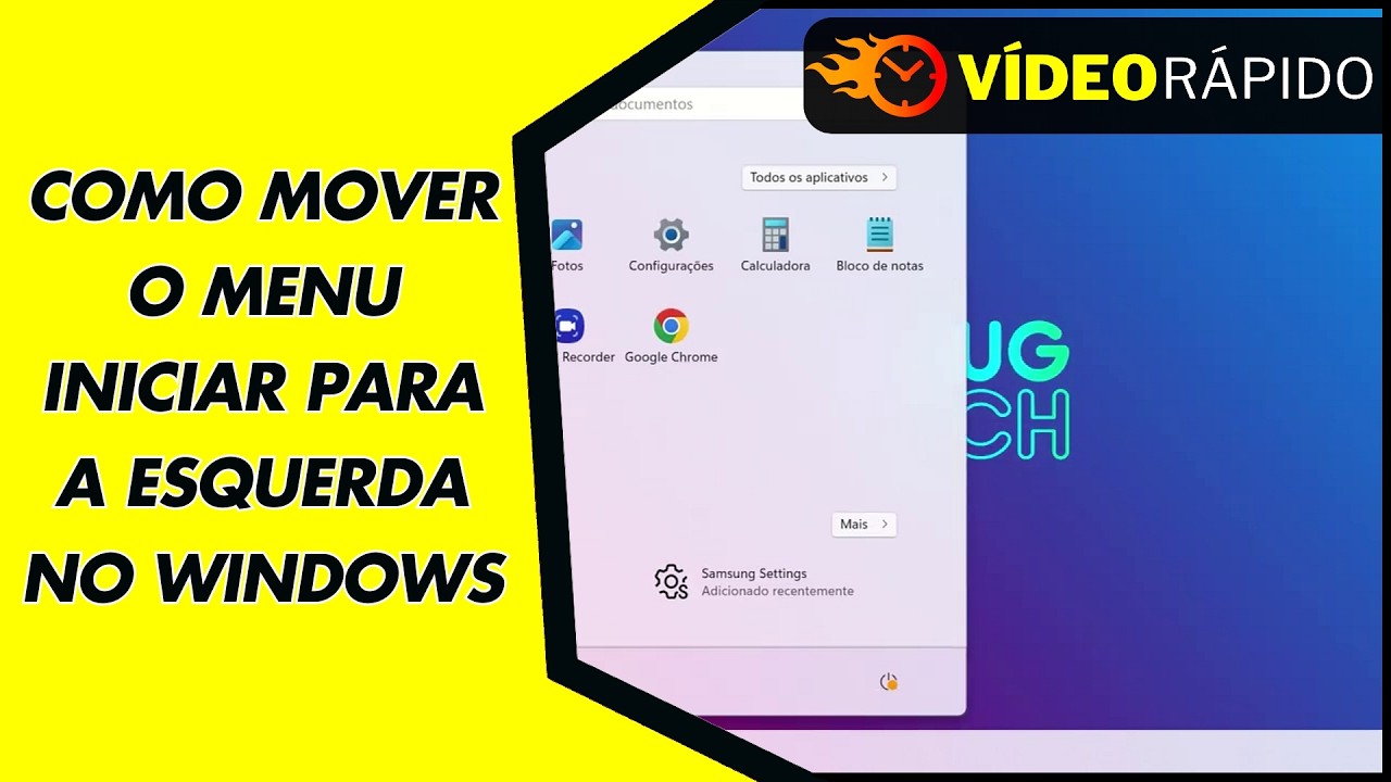 COMO MOVER O MENU INICIAR PARA A ESQUERDA NO WINDOWS