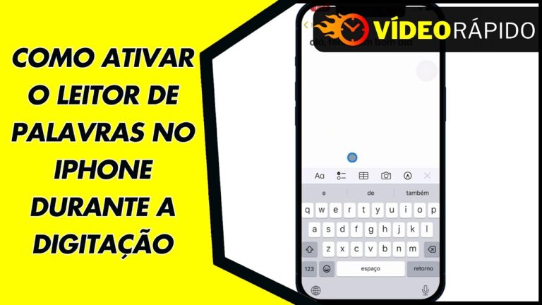 COMO ATIVAR O LEITOR DE PALAVRAS NO IPHONE DURANTE A DIGITAÇÃO