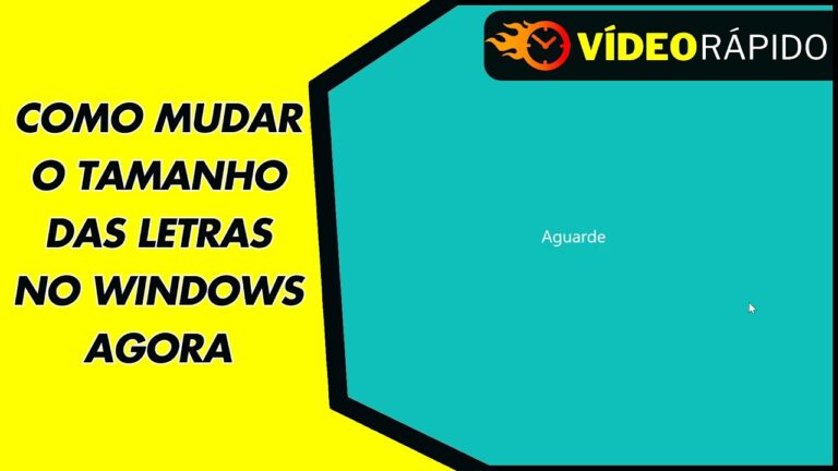 COMO MUDAR O TAMANHO DAS LETRAS NO WINDOWS AGORA
