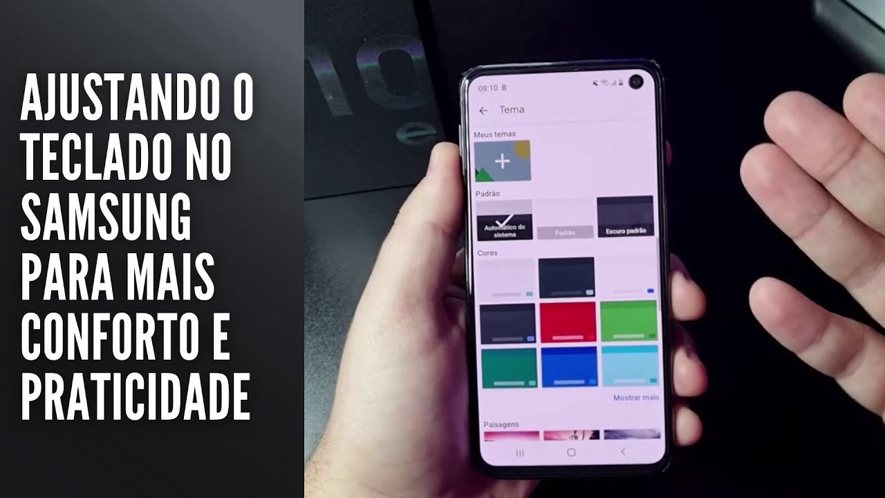 Personalizando o teclado no Samsung