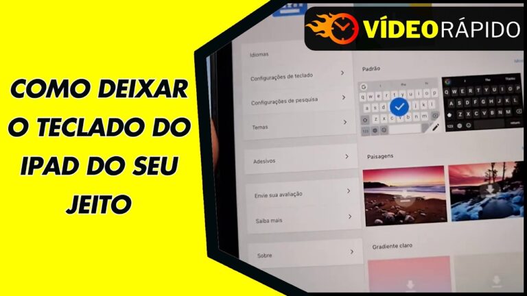COMO DEIXAR O TECLADO DO IPAD DO SEU JEITO