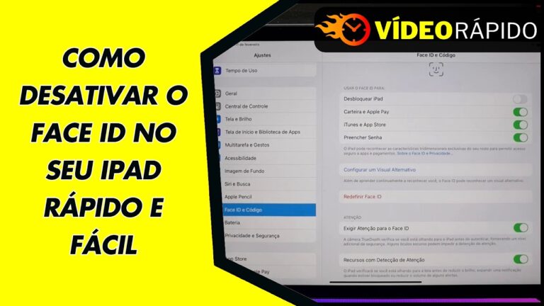 COMO DESATIVAR O FACE ID NO SEU IPAD RÁPIDO E FÁCIL
