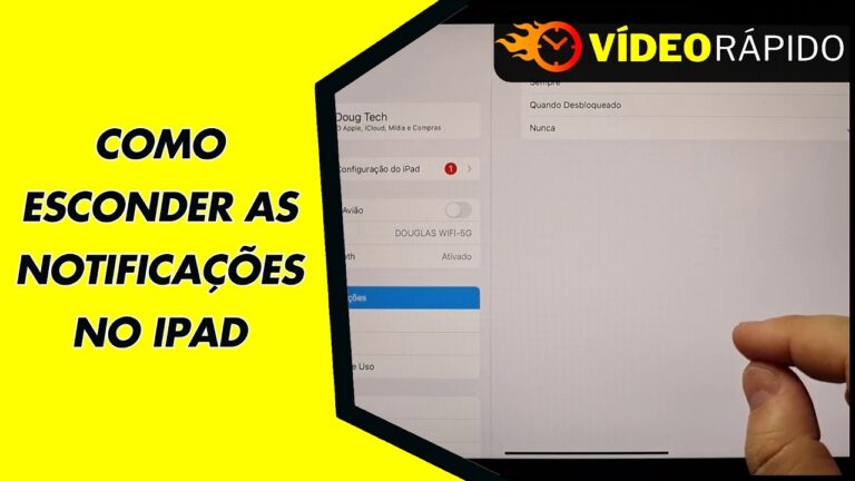COMO ESCONDER AS NOTIFICAÇÕES NO IPAD