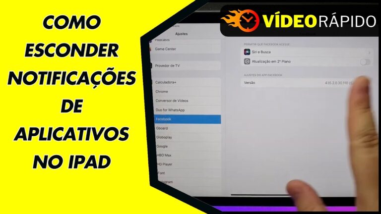 COMO ESCONDER NOTIFICAÇÕES DE APLICATIVOS NO IPAD