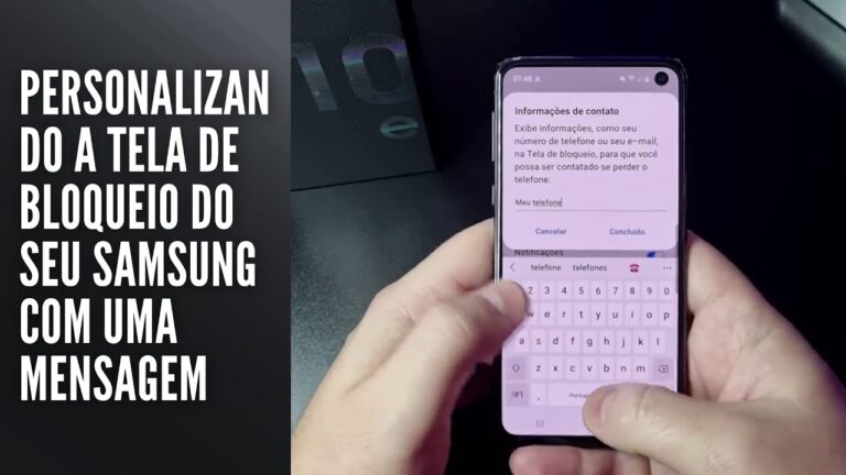 Personalizando a tela de bloqueio do seu Samsung com uma mensagem