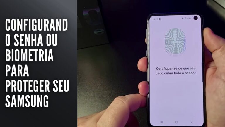 Configurando senha ou biometria para proteger seu Samsung