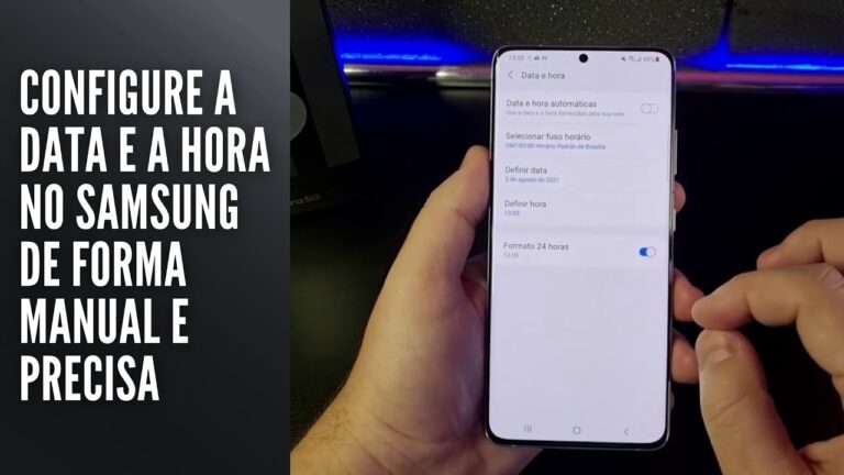 Configure a Data e a Hora no Samsung de forma manual