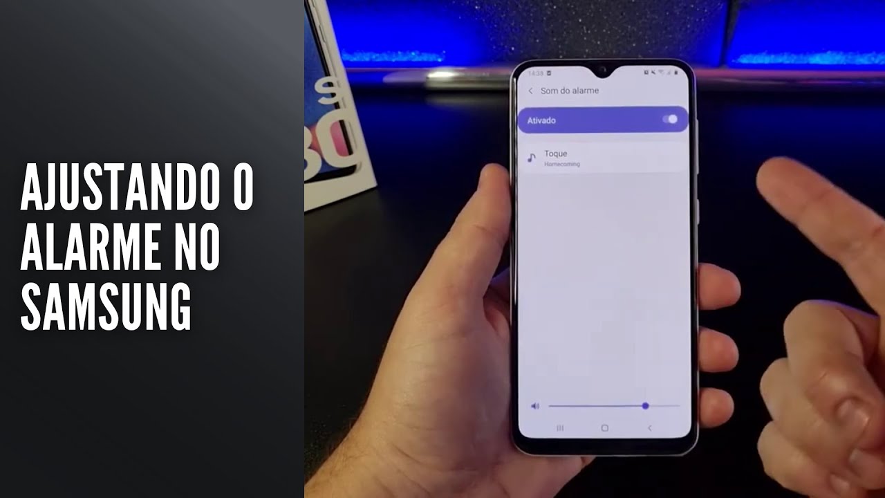 Ajustando o alarme no Samsung
