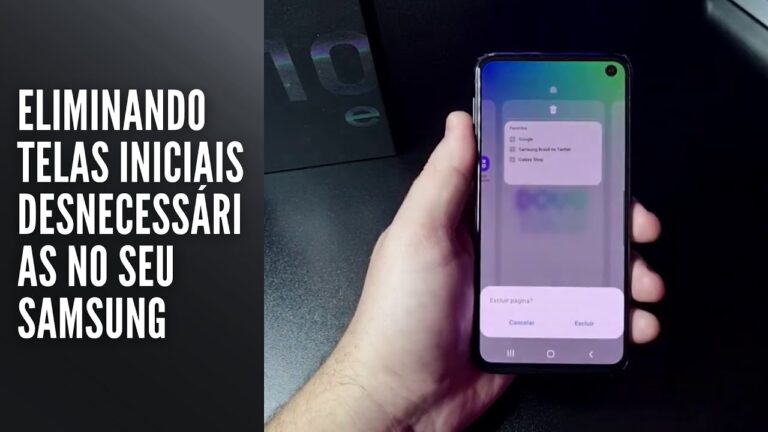 Eliminando telas iniciais desnecessárias no seu Samsung