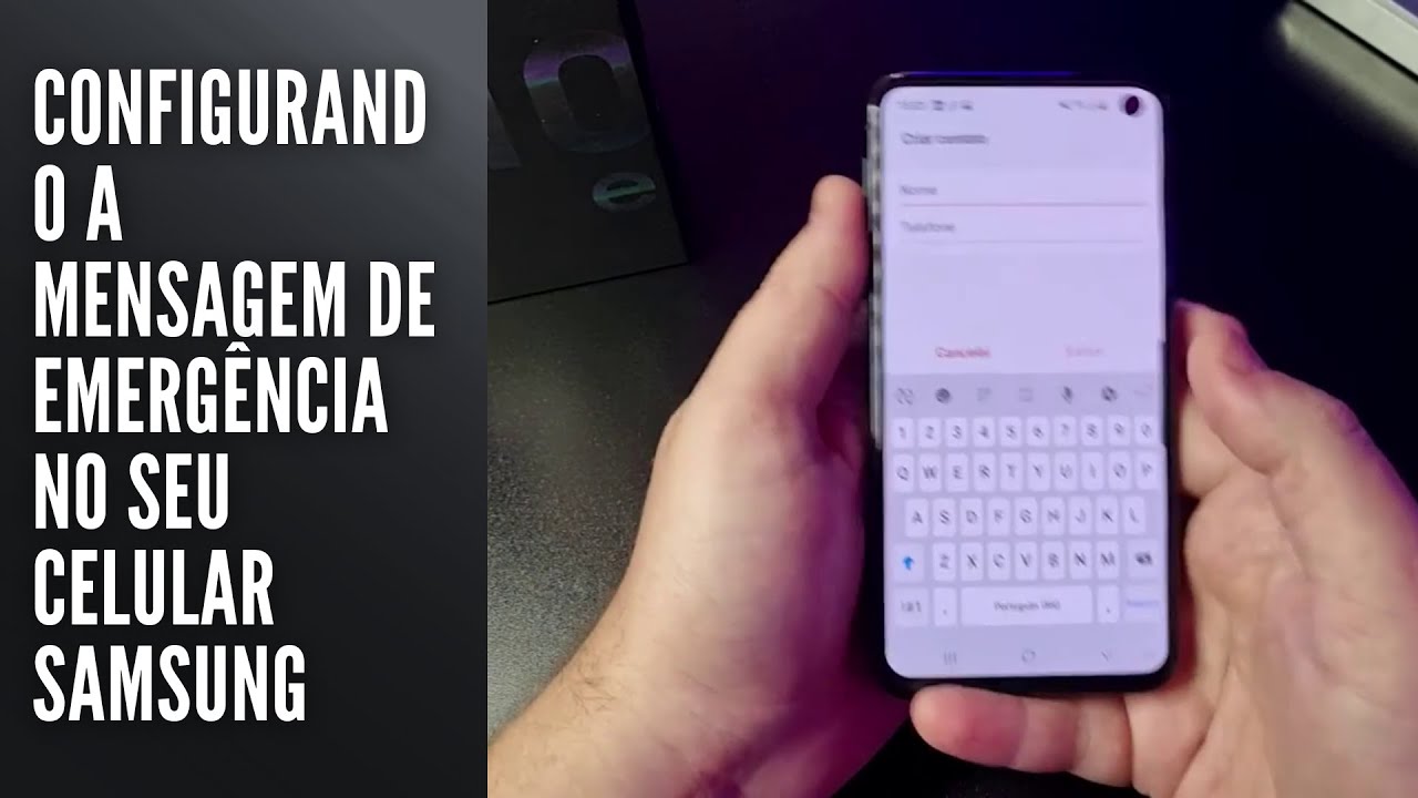 Configurando a mensagem de emergência no Samsung (S.O.S)