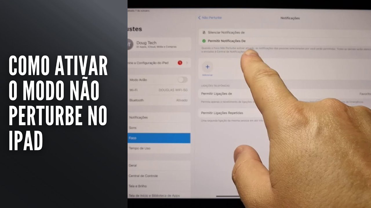 Como Ativar o Modo Não Perturbe no iPad