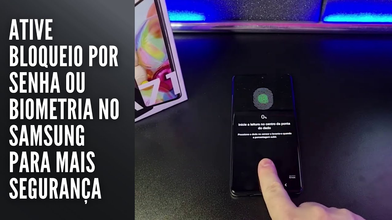 Ative bloqueio por senha ou biometria no Samsung