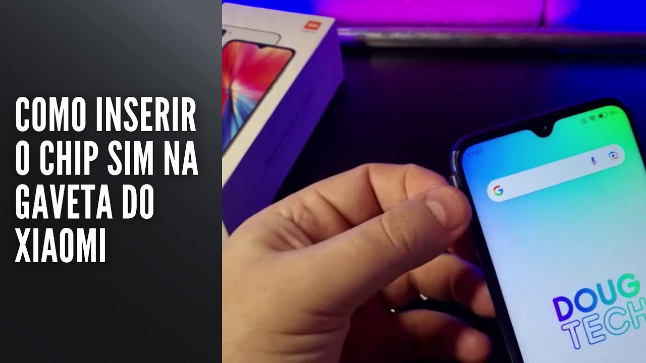 Como inserir o chip SIM na gaveta do Xiaomi