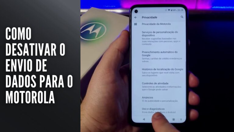 Como Desativar o Envio de Dados para o Motorola