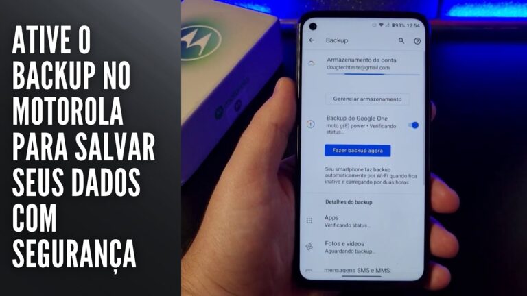 Ative o backup no Motorola para salvar seus dados com segurança