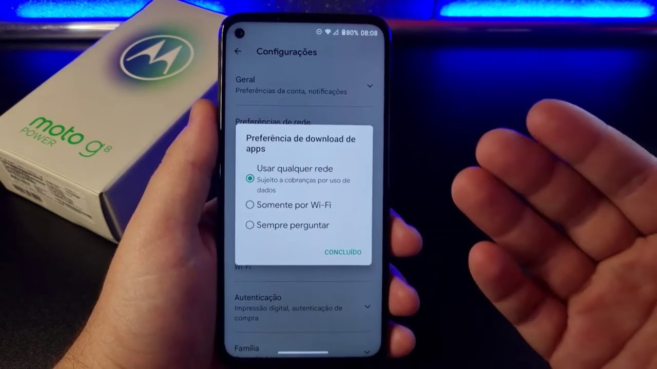 Habilite a atualização de apps com dados móveis no Motorola