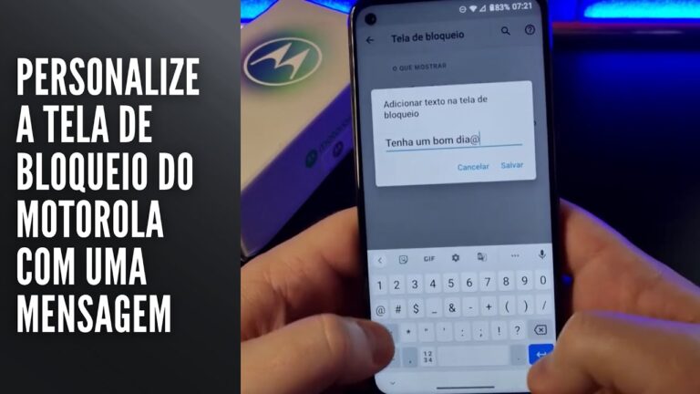 Personalize a tela de bloqueio do Motorola com uma mensagem