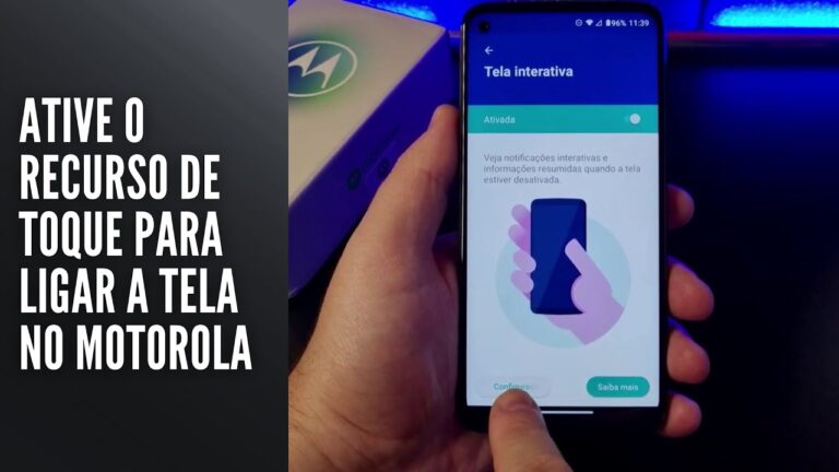 Ative o recurso de toque para ligar a tela no Motorola