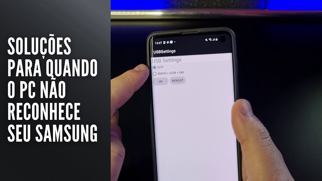 Solução quando o PC não reconhece seu Samsung