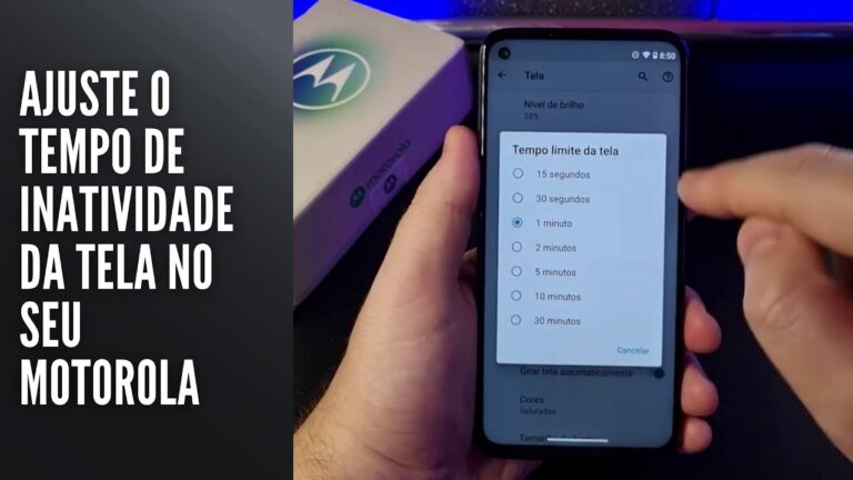 Ajuste o tempo de inatividade da tela no seu Motorola