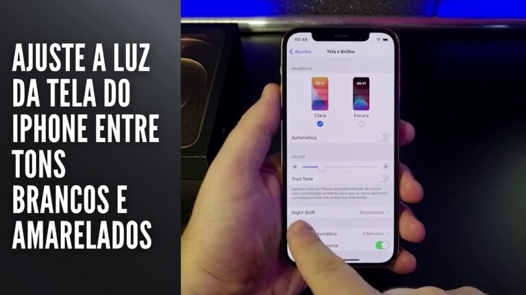 Ajuste a Luz da Tela do iPhone entre Tons Brancos e Amarelados