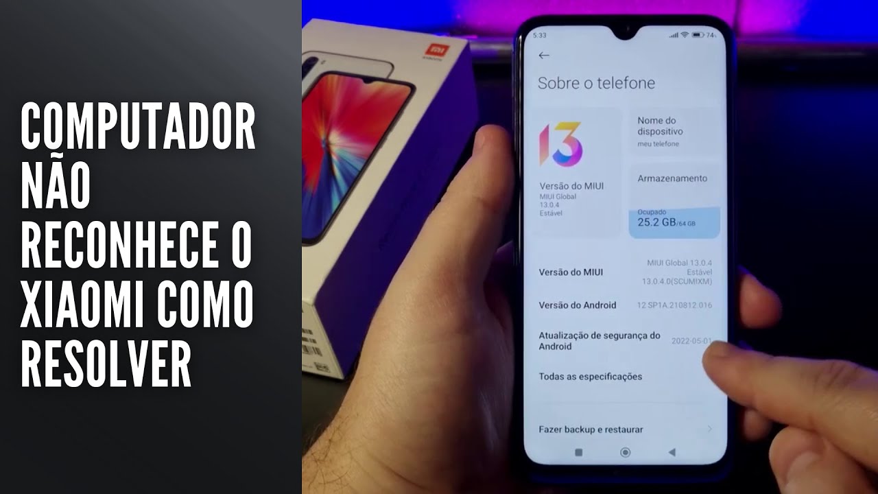 Computador não reconhece o Xiaomi como resolver