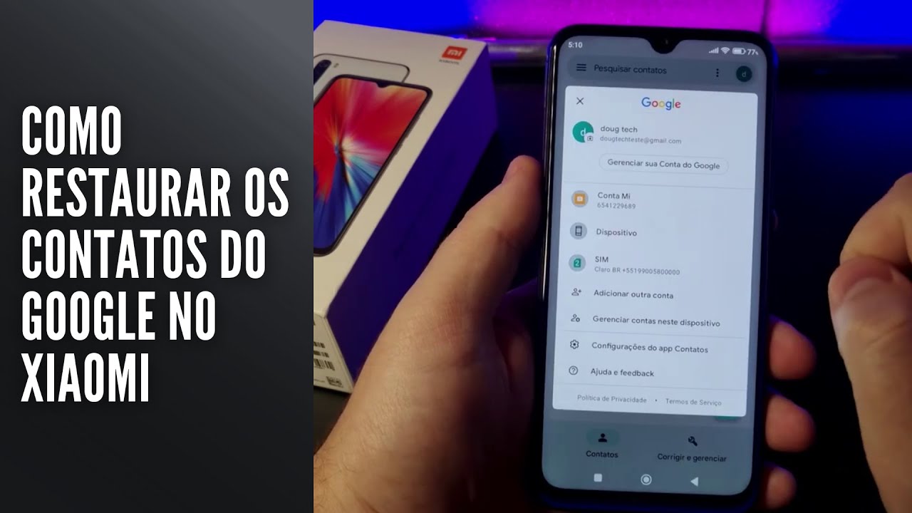 Como restaurar os contatos do Google no Xiaomi