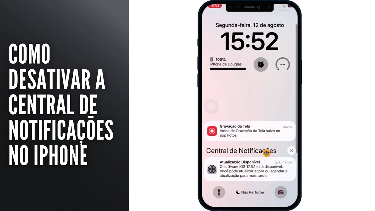 Como Desativar a CENTRAL de NOTIFICAÇÕES no iPhone