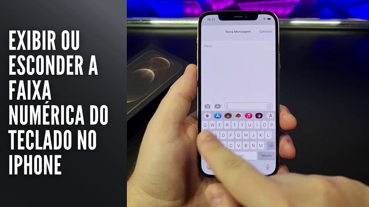 Exibir ou Esconder a Faixa Numérica do Teclado no iPhone Exibir ou Esconder a Faixa Numérica do Teclado no iPhone